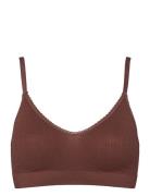 Lucia Bra Top Twist Lingerie Bras & Tops Soft Bras Tank Top Bras Brown...