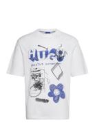 Nugoscrib Tops T-shirts Short-sleeved White HUGO BLUE