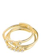 Sloan Recycled Rings 3-In-1 Set Ring Smykker Gold Pilgrim