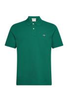 Reg Shield Ss Pique Polo Tops Polos Short-sleeved Green GANT