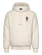 Polo Bear Pile Fleece Hoodie Tops Sweat-shirts & Hoodies Hoodies Cream...