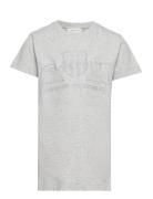 Tonal As Ss T-Shirt Tops T-shirts Short-sleeved Grey GANT