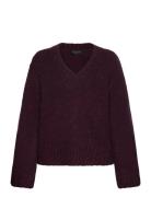 Cmandrea-Pullover Tops Knitwear Jumpers Burgundy Copenhagen Muse