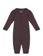 Suit Ls Wool Langermet Bodysuit Brown Huttelihut