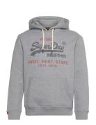 Vl Heritage Relaxed Hood Tops Sweat-shirts & Hoodies Hoodies Grey Supe...