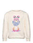 T-Shirt Tops T-shirts Long-sleeved T-shirts Cream Billieblush