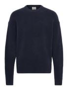 Tech Stretch Wool Cn Tops Knitwear Round Necks Navy Calvin Klein