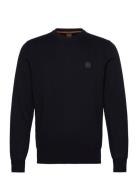 Kanovano_S Tops Knitwear Round Necks Navy BOSS