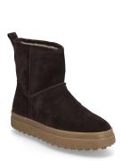 Snowhill Mid Boot Shoes Boots Ankle Boots Ankle Boots Flat Heel Brown ...