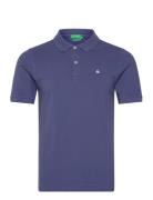 H/S Polo Shirt Tops Polos Short-sleeved Blue United Colors Of Benetton