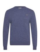 Extrafine Lambswool C-Neck Tops Knitwear Round Necks Blue GANT