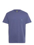 Classic Fit Jersey Pocket T-Shirt Tops T-shirts Short-sleeved Blue Pol...