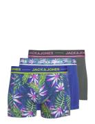 Jacpink Leaves Trunks 3 Pack Sn Boksershorts Blue Jack & J S