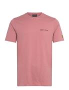 Embroidered T-Shirt Tops T-shirts Short-sleeved Pink Lyle & Scott