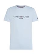 Tommy Logo Tee Tops T-shirts Short-sleeved Blue Tommy Hilfiger