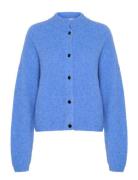 Alphagz Short Cardigan Tops Knitwear Cardigans Blue Gestuz