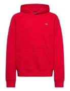 Shield Hoodie Tops Sweat-shirts & Hoodies Hoodies Red GANT