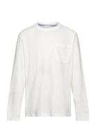 Basic Rib T-Shirt Tops T-shirts Long-sleeved T-shirts White Mango