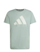 Run It Tee Sport T-shirts Short-sleeved Green Adidas Performance