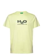 Logo Tee Tops T-shirts Short-sleeved Yellow H2O