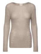 Silk Blend Relaxed Swtr Tops Knitwear Jumpers Beige Calvin Klein