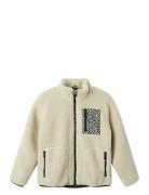 Nkfmonica Teddy Jacket Outerwear Fleece Outerwear Fleece Jackets Cream...