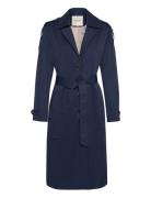 Crrea Trenchcoat Trench Coat Kåpe Navy Cream