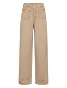 Mmsoey Beaumont Pant Bottoms Trousers Wide Leg Beige MOS MOSH