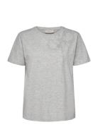 Fqfenjal-Tee Tops T-shirts & Tops Short-sleeved Grey FREE/QUENT