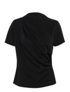 Hellemw Tee Tops Blouses Short-sleeved Black My Essential Wardrobe