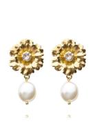 Blossom Pearl Earrings Gold Øredobber Smykker Gold Caroline Svedbom