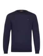 Merino Ck Designers Knitwear Round Necks Navy Morris