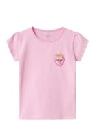 Nmffedorar Ss Top Box Tops T-shirts Short-sleeved Pink Name It